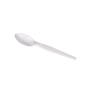 Wholesale PS Plastic Medium-Heavy Weight Tea Spoons Bulk Box White - 1,000 ct