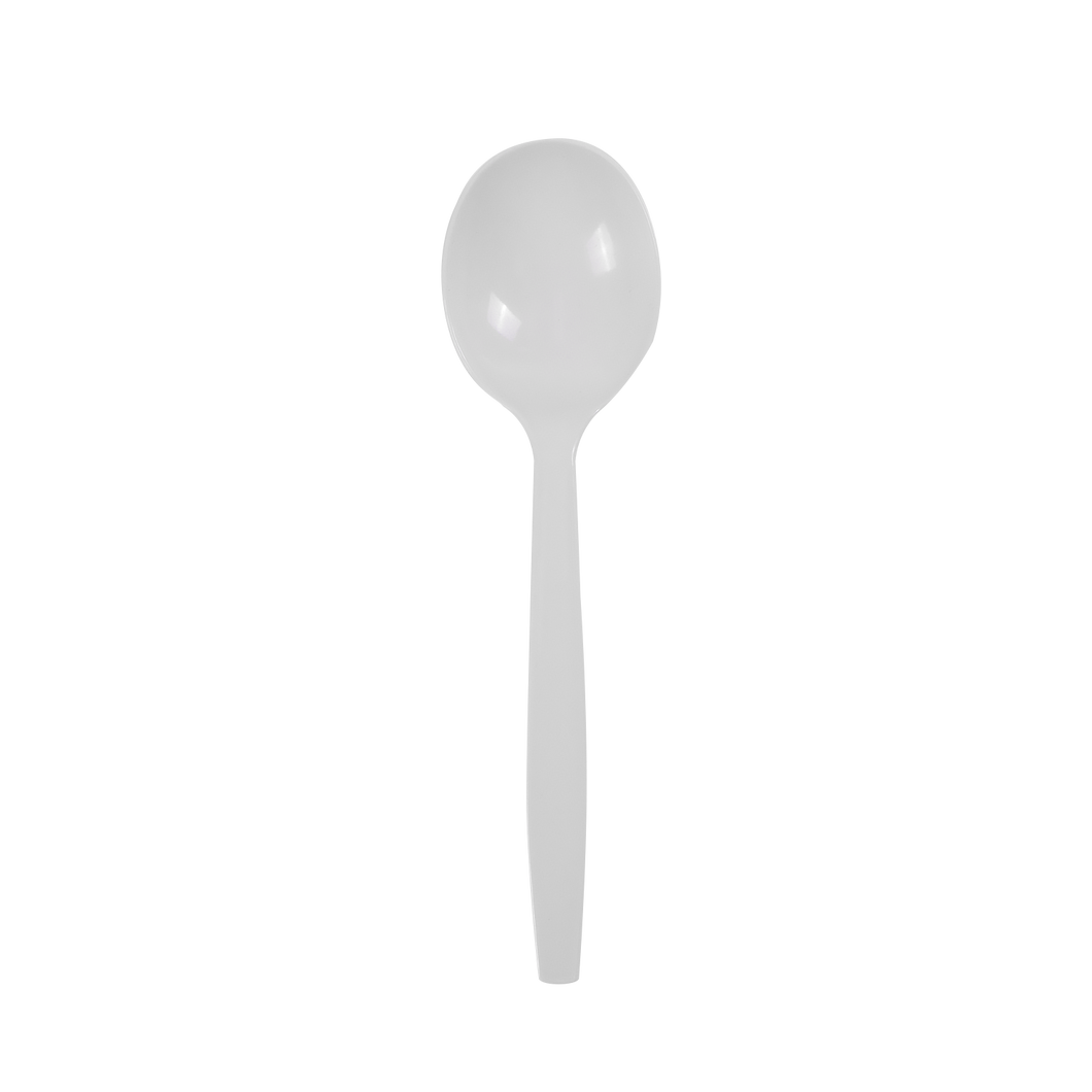 Wholesale PP Plastic Premium Extra Heavy Soup Spoon White - 1,000 ct