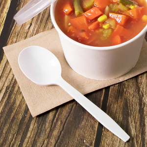 Wholesale PP Plastic Premium Extra Heavy Soup Spoon White - 1,000 ct