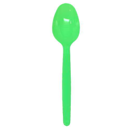 Wholesale Plastic Heavy Weight Tea Spoons - Green - 1,000 ct