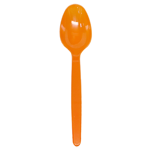 Wholesale Plastic Heavy Weight Tea Spoons - Orange - 1,000 ct
