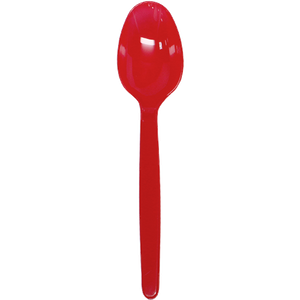 Wholesale Plastic Heavy Weight Tea Spoons - Red - 1,000 ct