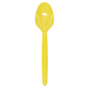 Wholesale Plastic Heavy Weight Tea Spoons - Yellow - 1,000 ct