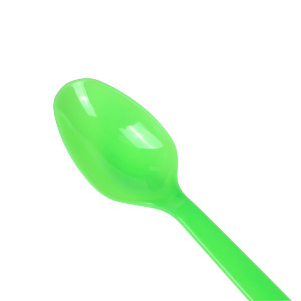 Wholesale Plastic Heavy Weight Tea Spoons - Green - 1,000 ct