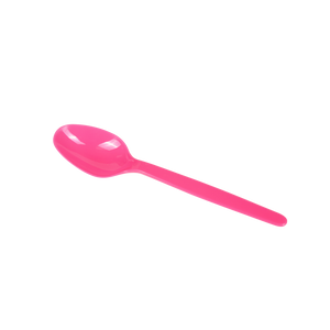 Wholesale PS Plastic Heavy Weight Tea Spoons - Pink - 1,000 ct