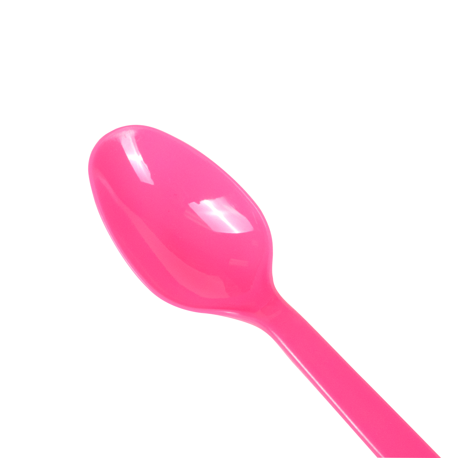 Wholesale PS Plastic Heavy Weight Tea Spoons - Pink - 1,000 ct