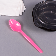 Load image into Gallery viewer, Wholesale PS Plastic Heavy Weight Tea Spoons - Pink - 1,000 ct
