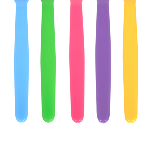 Wholesale Plastic Heavy Weight Tea Spoons - Rainbow - 1,000 ct