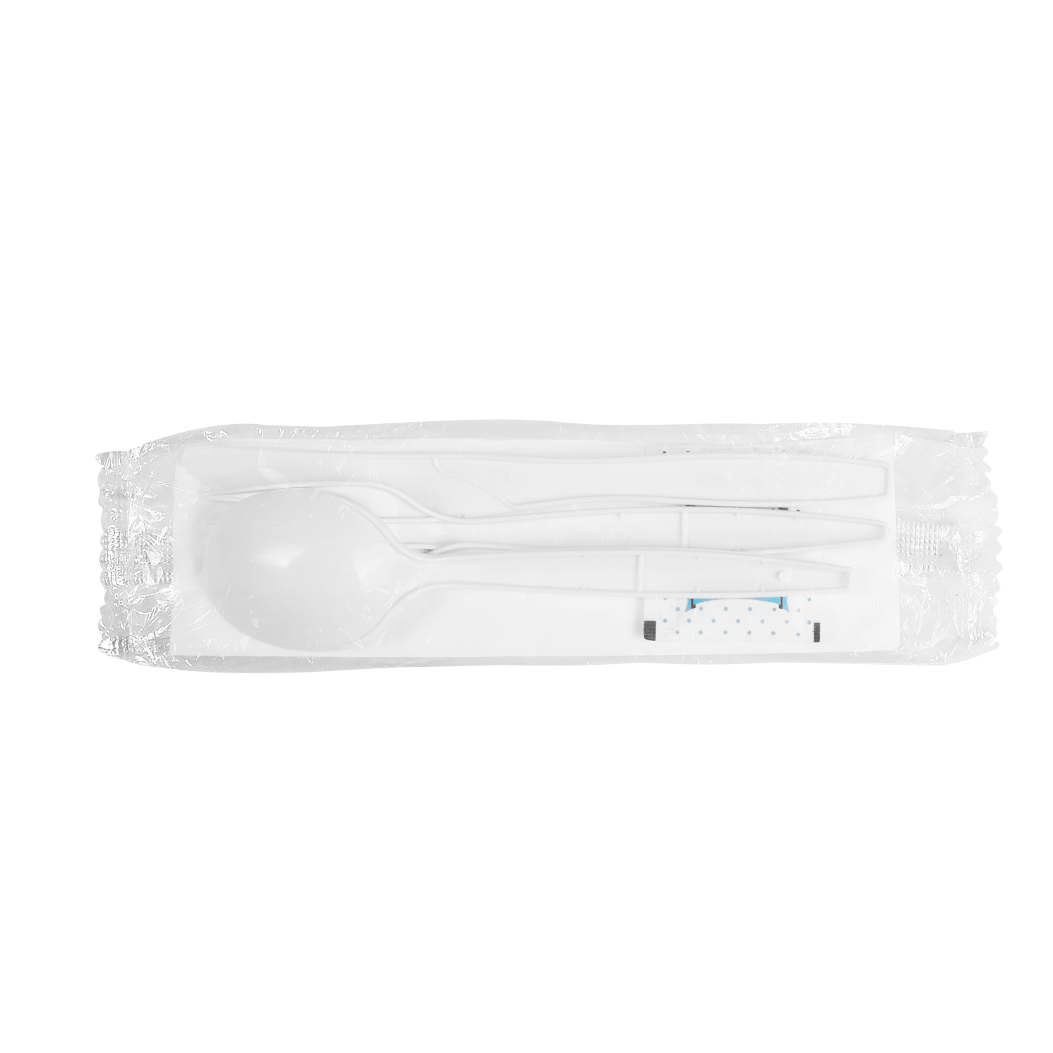 Wholesale PP Plastic Medium-Heavy Weight Cutlery Kits with Salt and Pepper White - 250 ct
