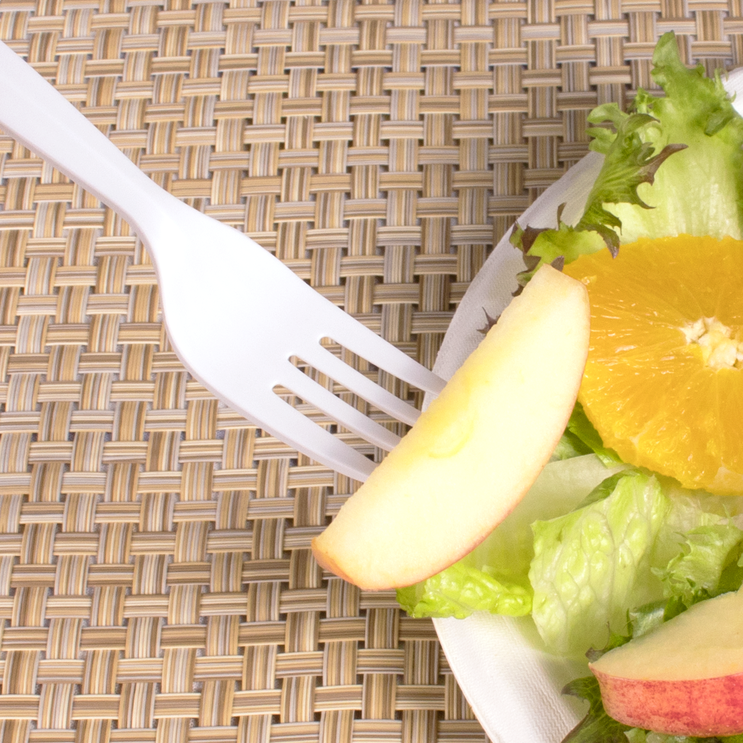 Wholesale PP Plastic Medium-Heavy Weight Cutlery Kits with Salt and Pepper White - 250 ct