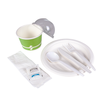 Load image into Gallery viewer, Wholesale PP Plastic Medium-Heavy Weight Cutlery Kits with Salt and Pepper White - 250 ct
