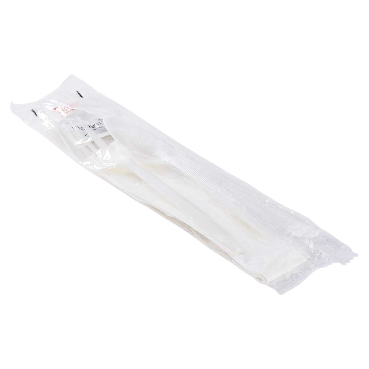 Wholesale PP Plastic Medium Weight Cutlery Kits with Salt and Pepper White - 250 ct