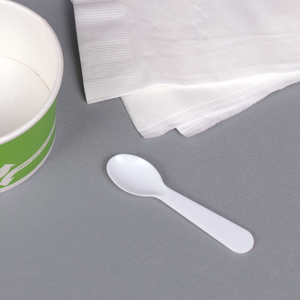 Wholesale PS Plastic Tasting Spoon White - 4,000 ct