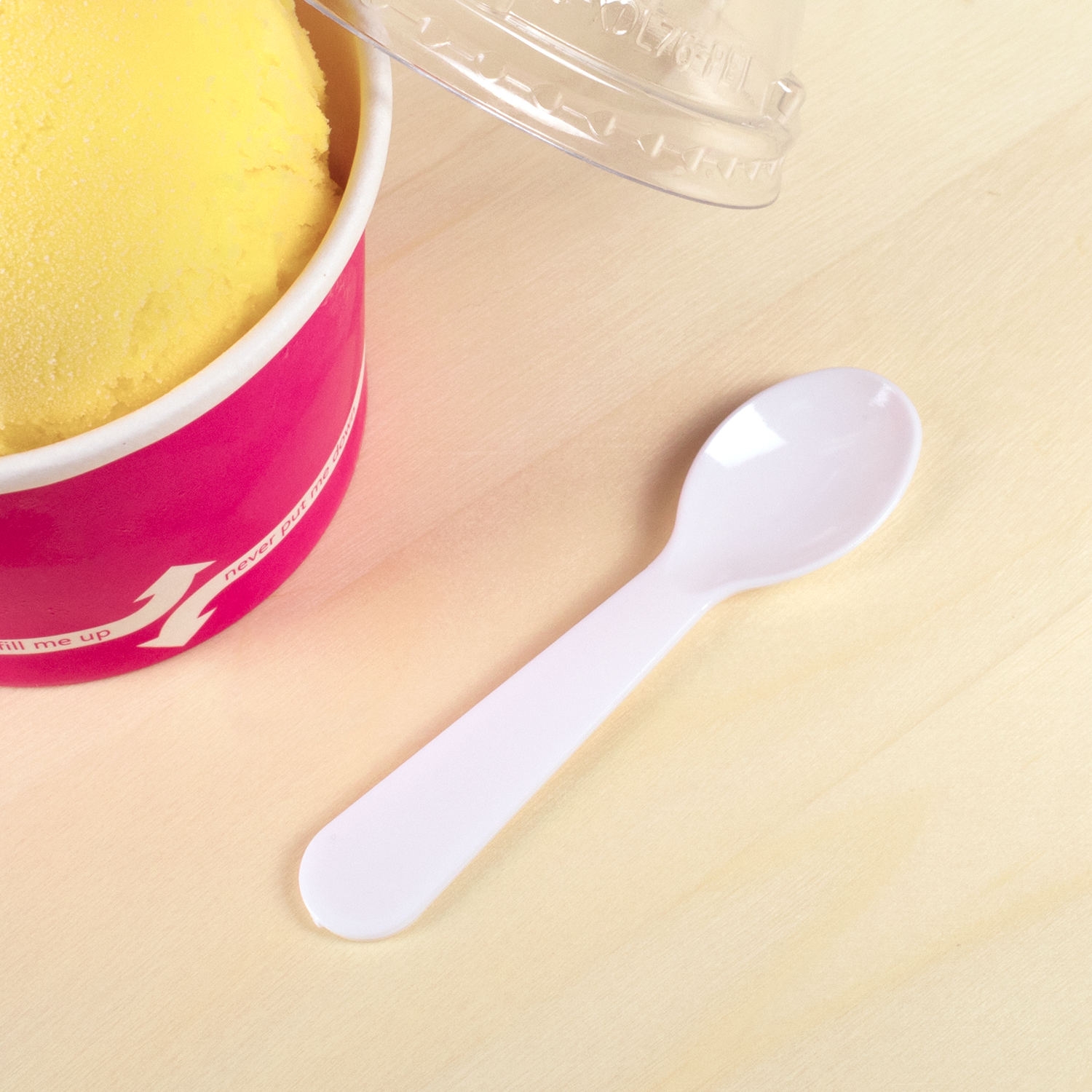 Wholesale PS Plastic Tasting Spoon White - 4,000 ct