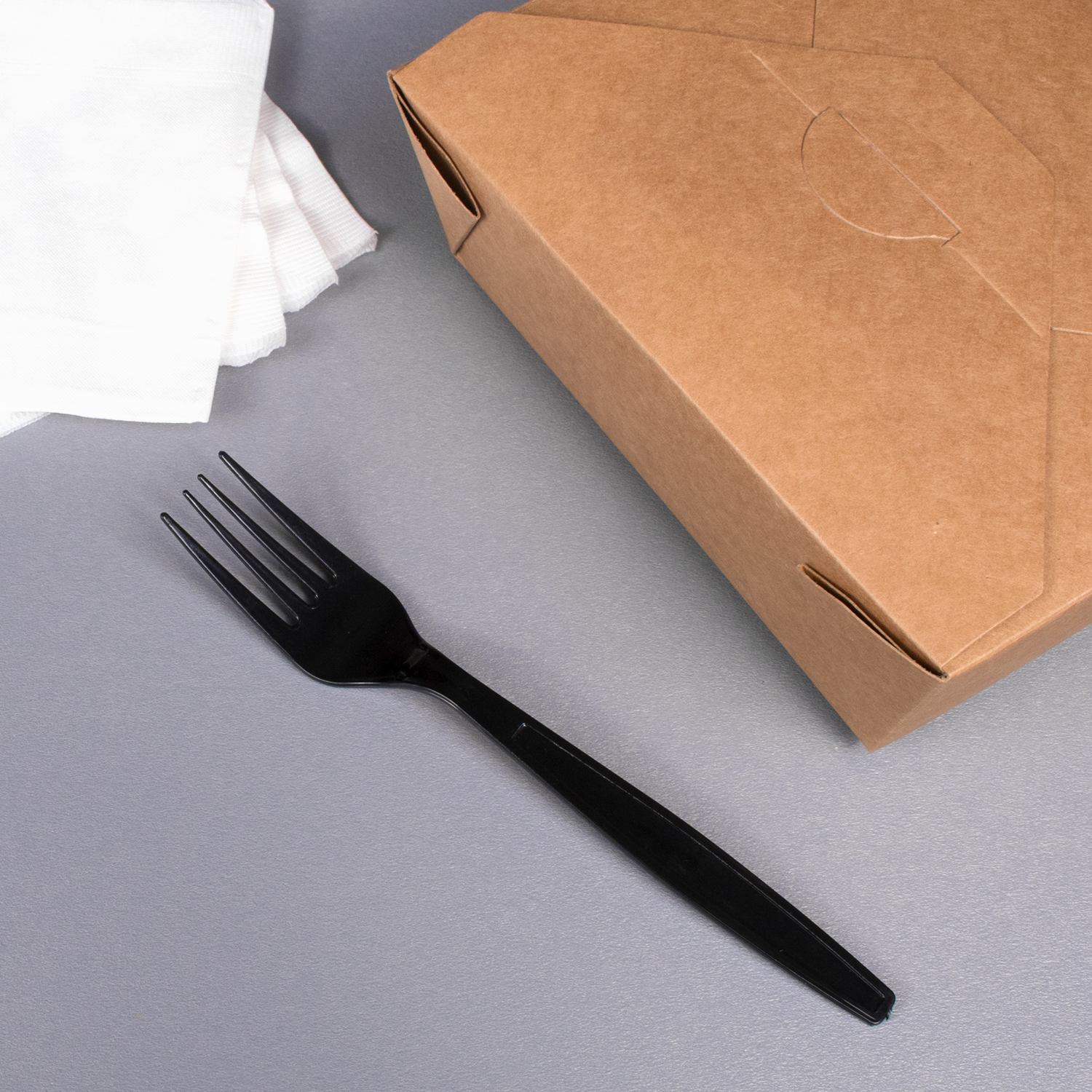 Wholesale PS Plastic Heavy Weight Forks Bulk Box Black - 1,000 ct