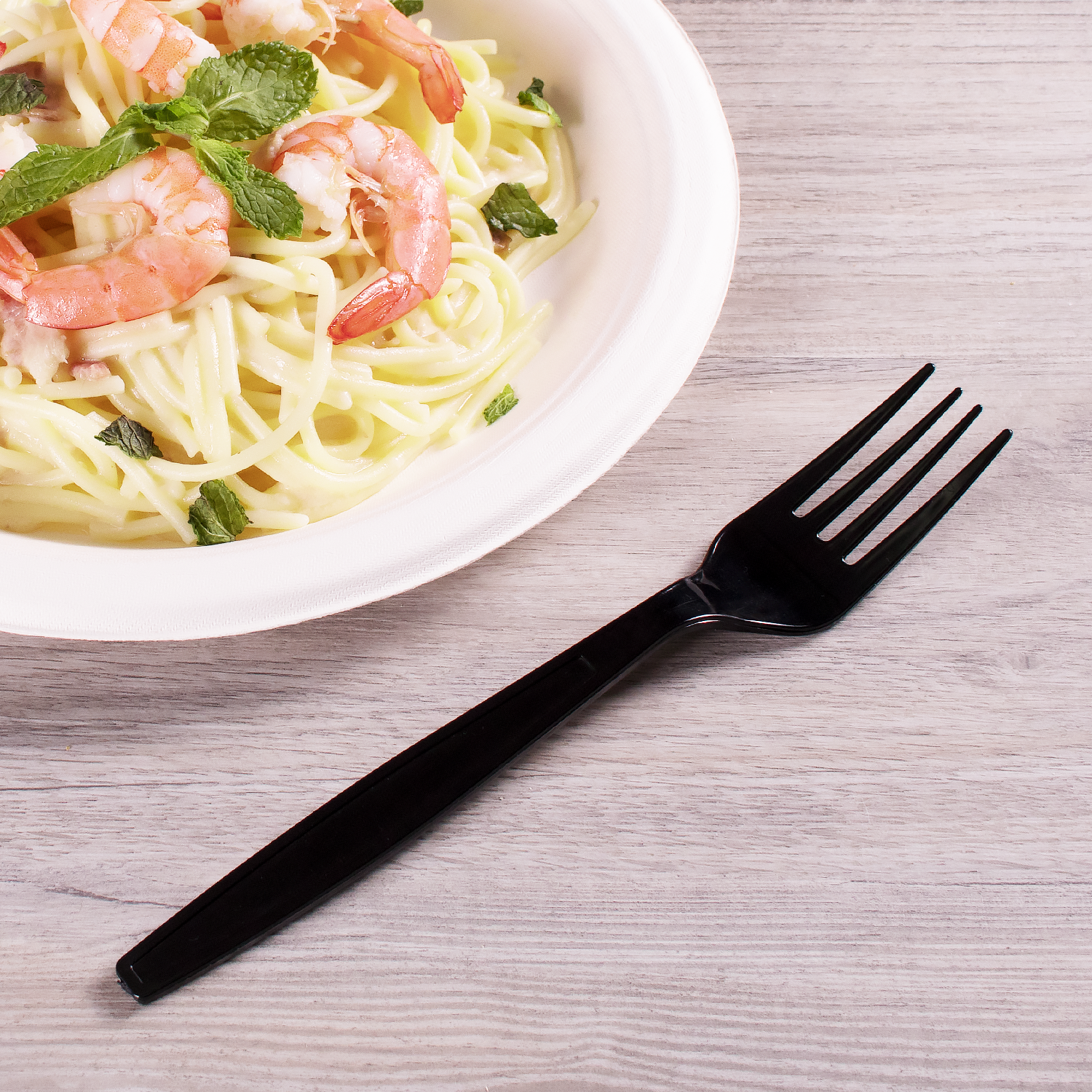 Wholesale PS Plastic Heavy Weight Forks Bulk Box Black - 1,000 ct