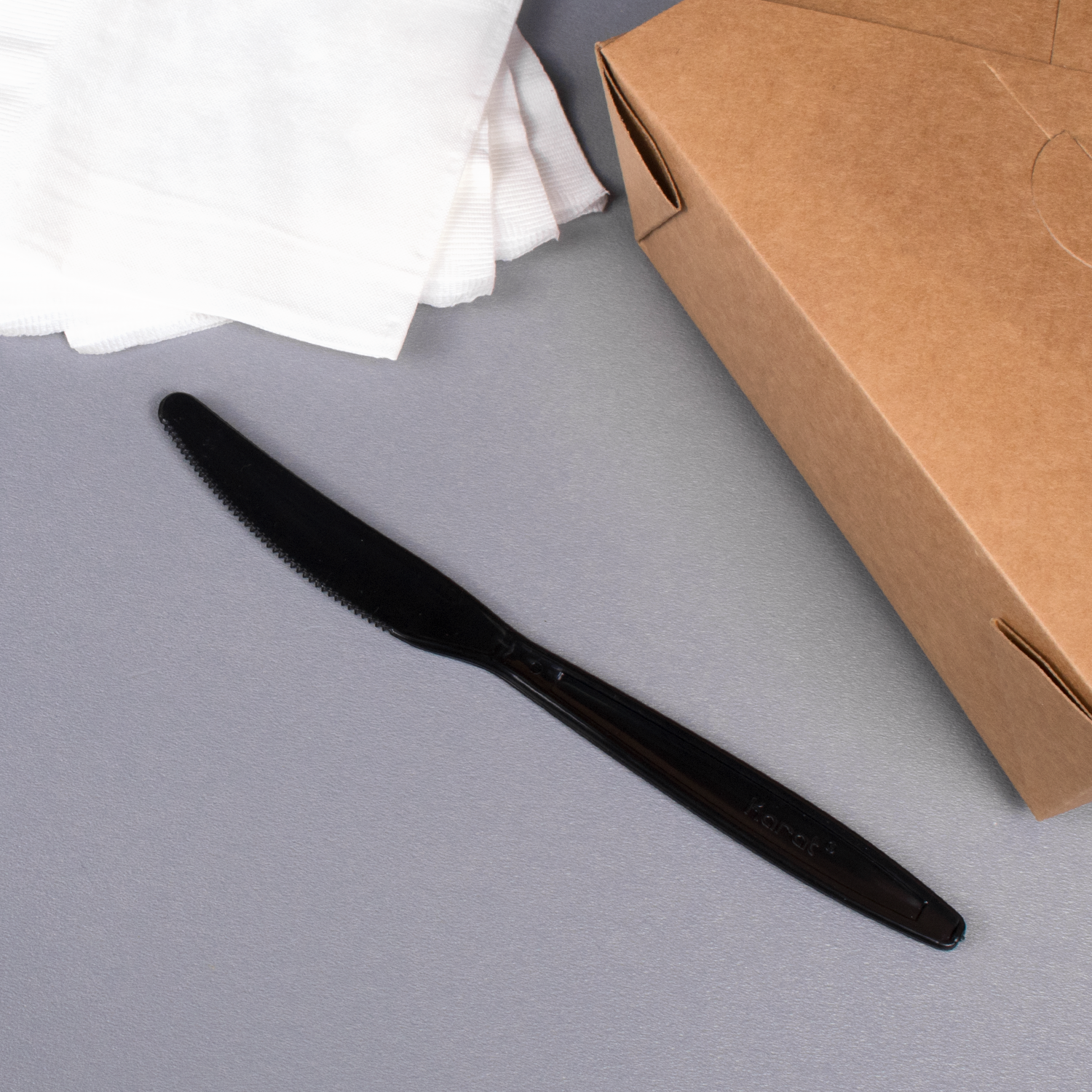 Wholesale PS Plastic Heavy Weight Knives Bulk Box Black - 1,000 ct