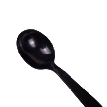 Load image into Gallery viewer, Wholesale PS Plastic Heavy Weight Soup Spoons Bulk Box Black - 1,000 ct
