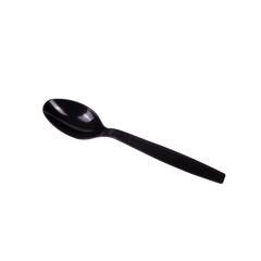Wholesale PS Plastic Heavy Weight Tea Spoons Bulk Box Black - 1,000 ct