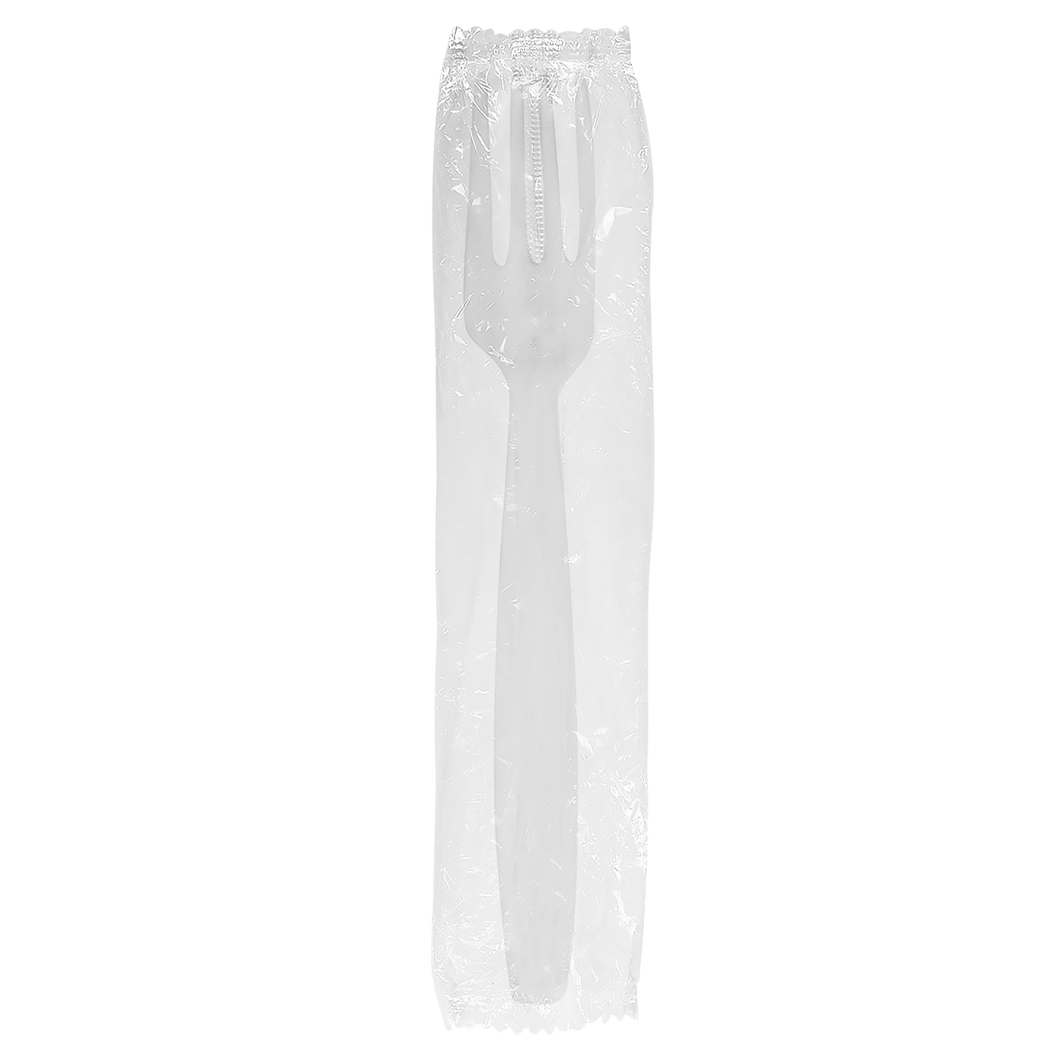 Wholesale PS Plastic Heavy Weight Forks White - Wrapped - 1,000 ct