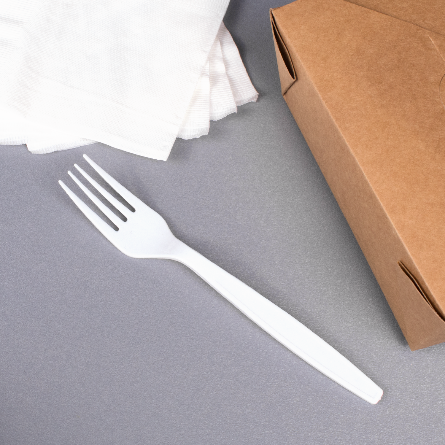 Wholesale PS Plastic Heavy Weight Forks White - Wrapped - 1,000 ct