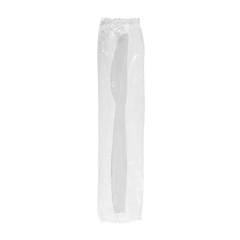Wholesale PS Plastic Heavy Weight Knives White - Wrapped - 1,000 ct