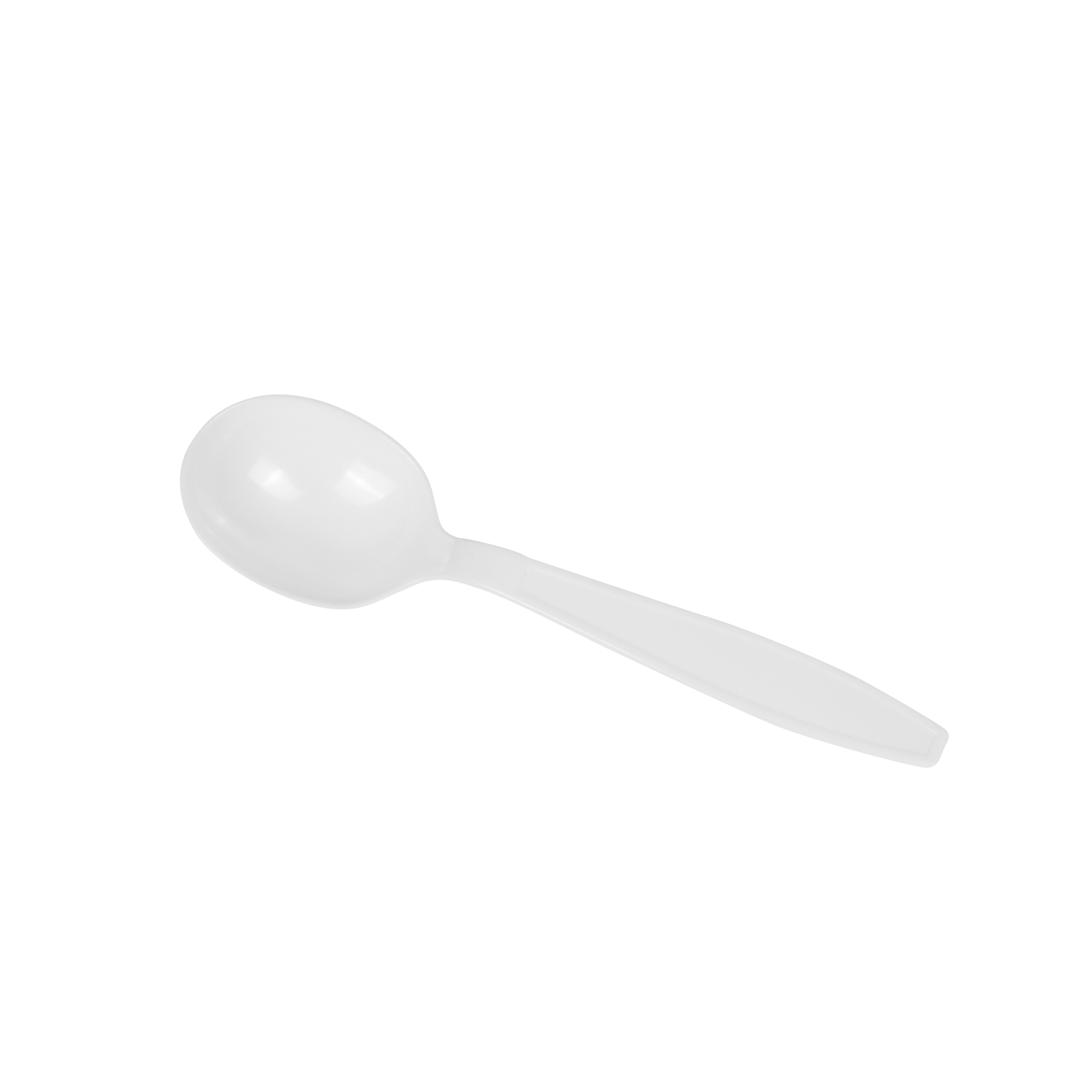 Wholesale PS Plastic Heavy Weight Soup Spoons White Wrapped - 1,000 ct