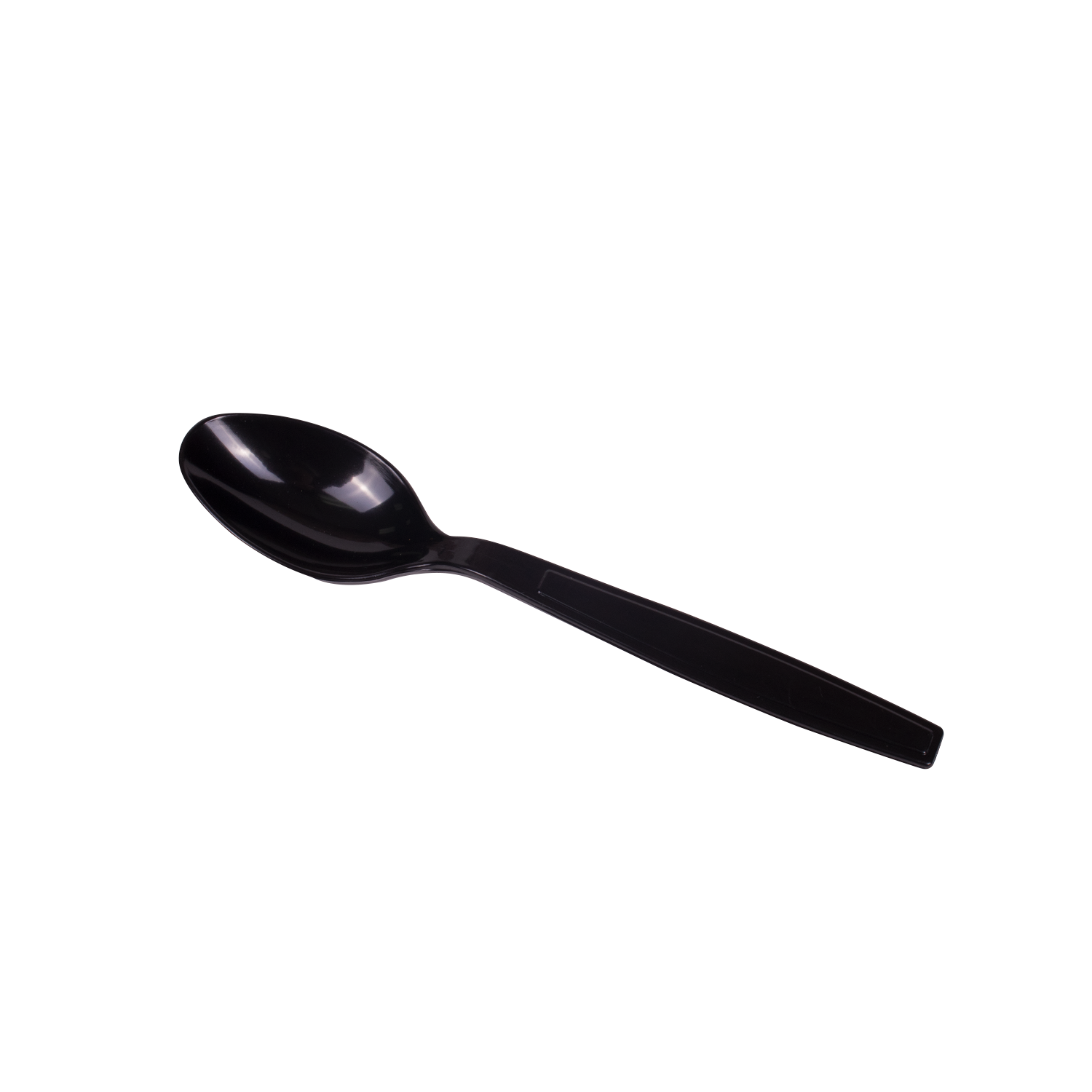 Wholesale PS Plastic Extra Heavy Weight Tea Spoons Black - Wrapped - 1,000 ct