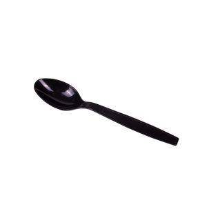 Wholesale PS Plastic Extra Heavy Weight Tea Spoons Black - Wrapped - 1,000 ct