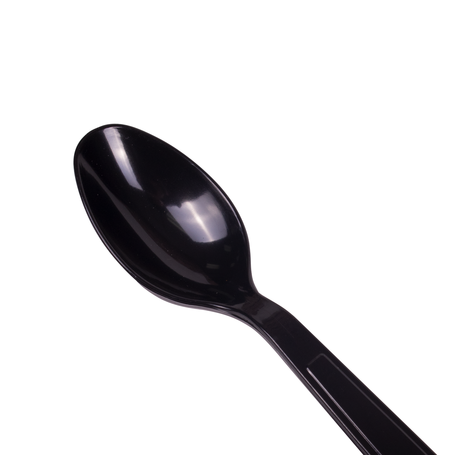 Wholesale PS Plastic Extra Heavy Weight Tea Spoons Black - Wrapped - 1,000 ct