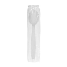 Load image into Gallery viewer, Wholesale PS Plastic Extra Heavy Weight Tea Spoons White - Wrapped - 1,000 ct
