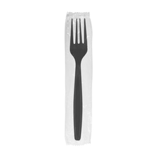 Load image into Gallery viewer, Wholesale PP Plastic Heavy Weight Forks Black - Wrapped - 1,000 ct
