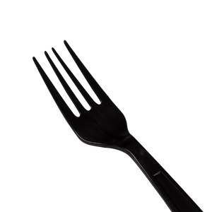 Wholesale PP Plastic Heavy Weight Forks Black - Wrapped - 1,000 ct
