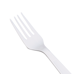 Wholesale PP Plastic Heavy Weight Forks White - Wrapped - 1,000 ct