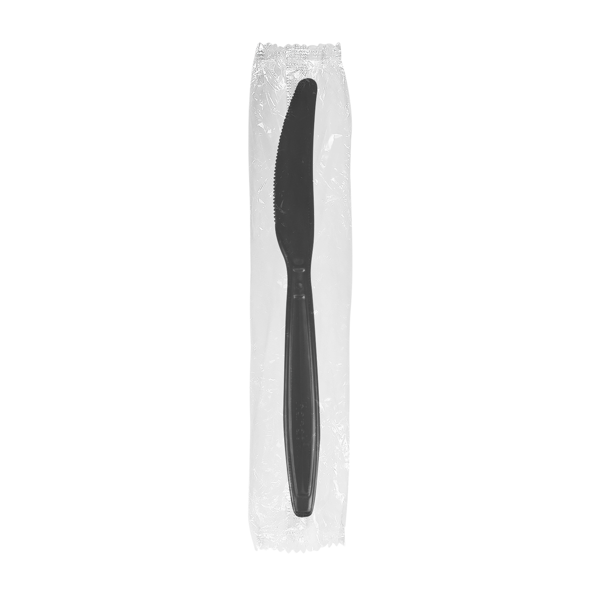 Wholesale PP Plastic Heavy Weight Knives Black - Wrapped - 1,000 ct