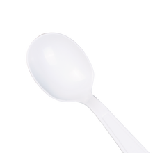 Load image into Gallery viewer, Wholesale PP Plastic Heavy Weight Soup Spoons White - Wrapped - 1,000 ct
