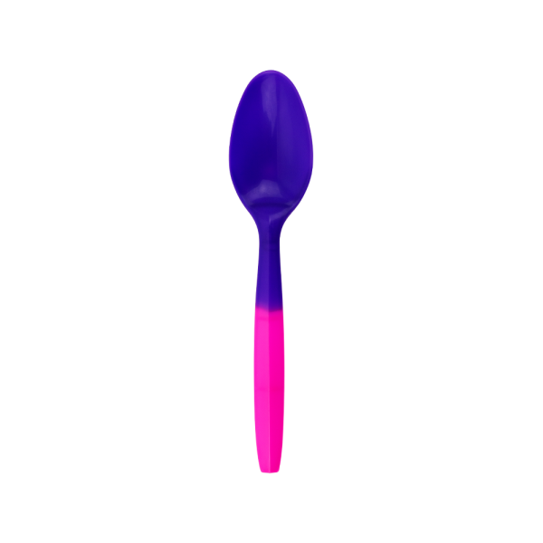 Wholesale Plastic Medium Weight Color Changing Tea Spoons - Pink to Purple - 1,000 ct