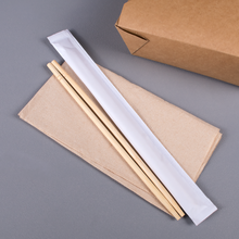 Load image into Gallery viewer, Wholesale 9&quot; Paper Wrapped Bamboo Chopsticks White - 1,000 ct
