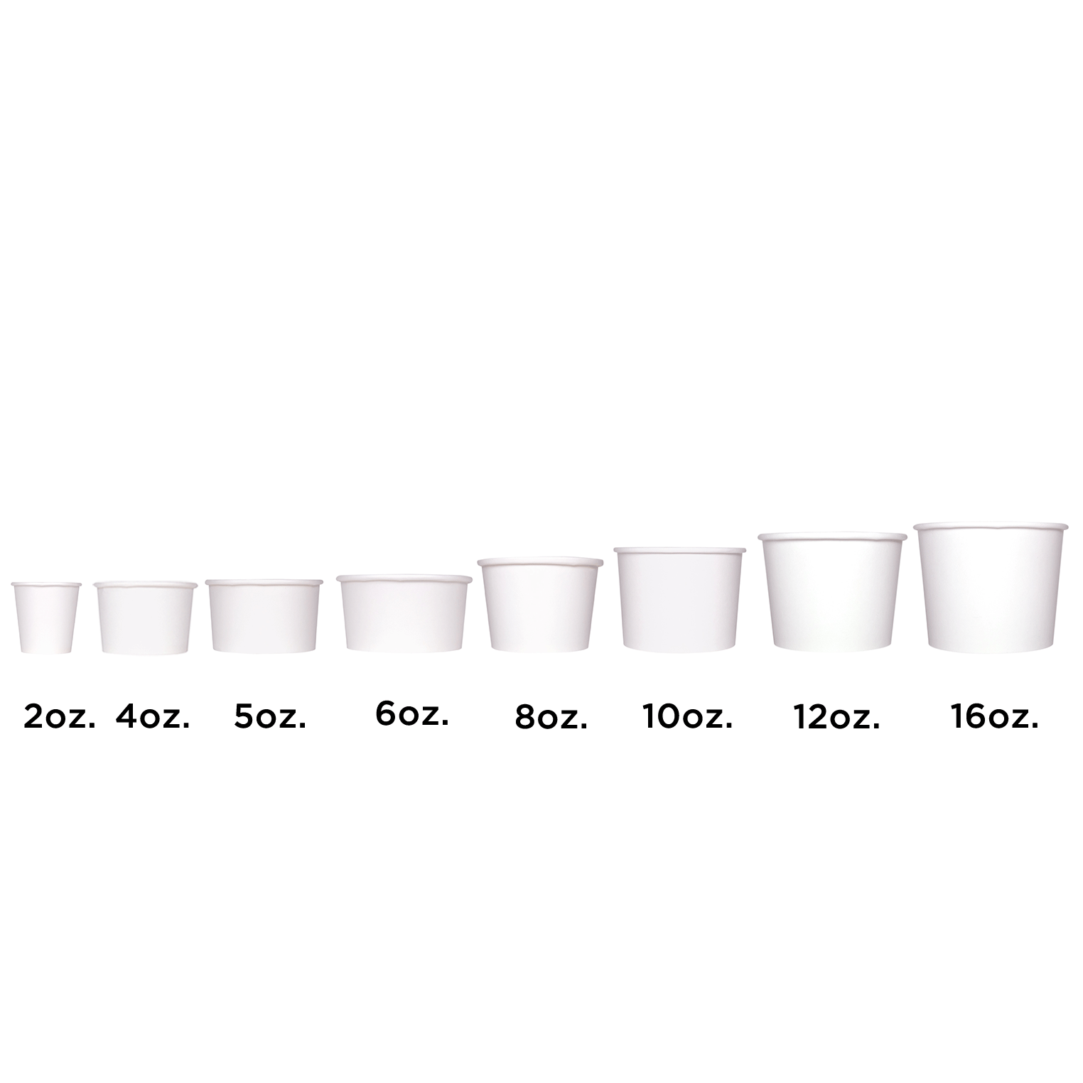 Wholesale 10oz Food Containers White 96mm - 1,000 ct