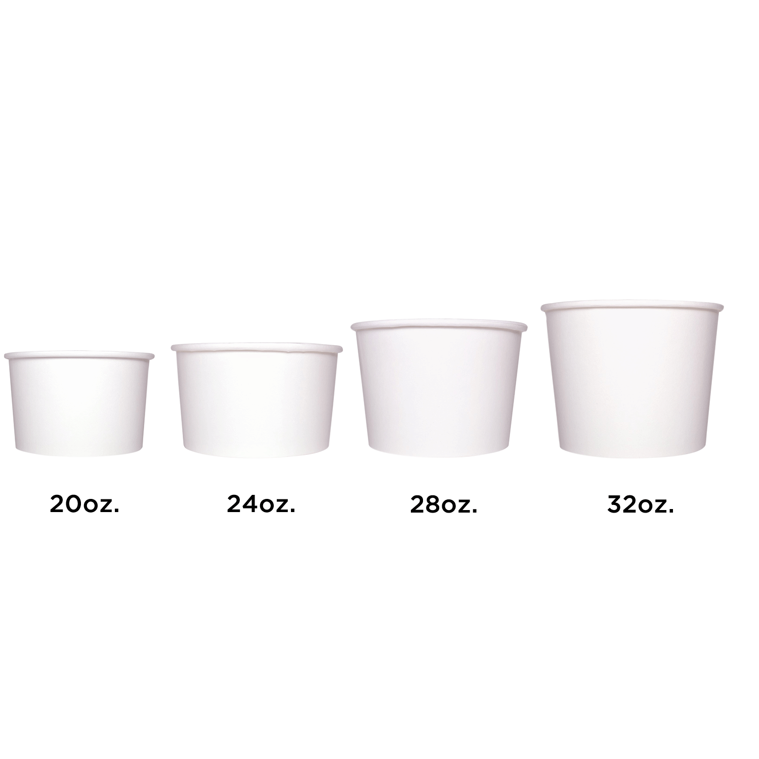 Wholesale 10oz Food Containers White 96mm - 1,000 ct