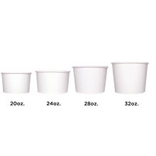 Load image into Gallery viewer, Wholesale 10oz Food Containers White 96mm - 1,000 ct

